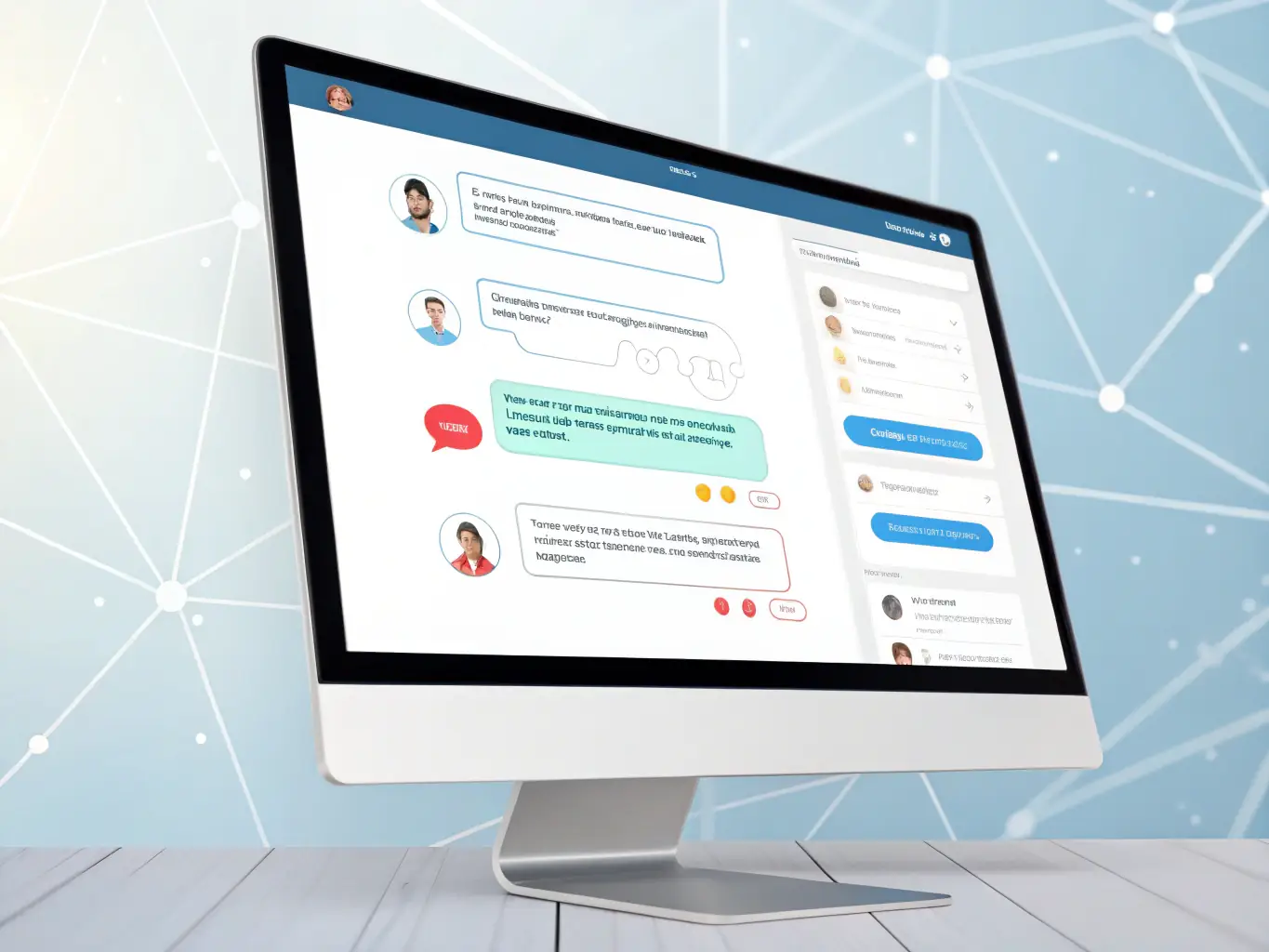 A visual representation of a chatbot interface on a website, showcasing its ability to handle customer inquiries efficiently and improve customer satisfaction.